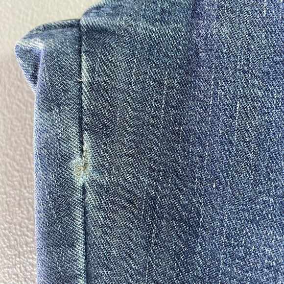 Vintage Polo Jeans Co RALPH LAUREN Flare Stitched Ranch Flag Denim Women 12 Blue - Picture 8 of 12